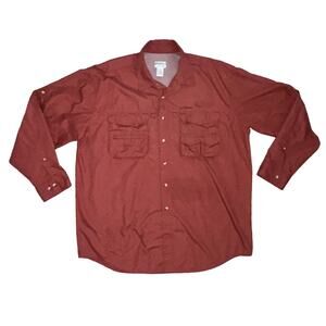 LL Bean Mens Buzz Off Insect Shield Fishing Outdoor Shirt Vented Long Sleeve EUC